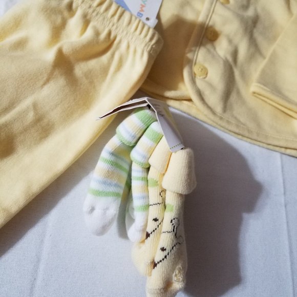 Gymboree Vintage NWT 3-6 month Yellow pants, Up to 3 month Jacket more like 3-6, - Picture 2 of 5